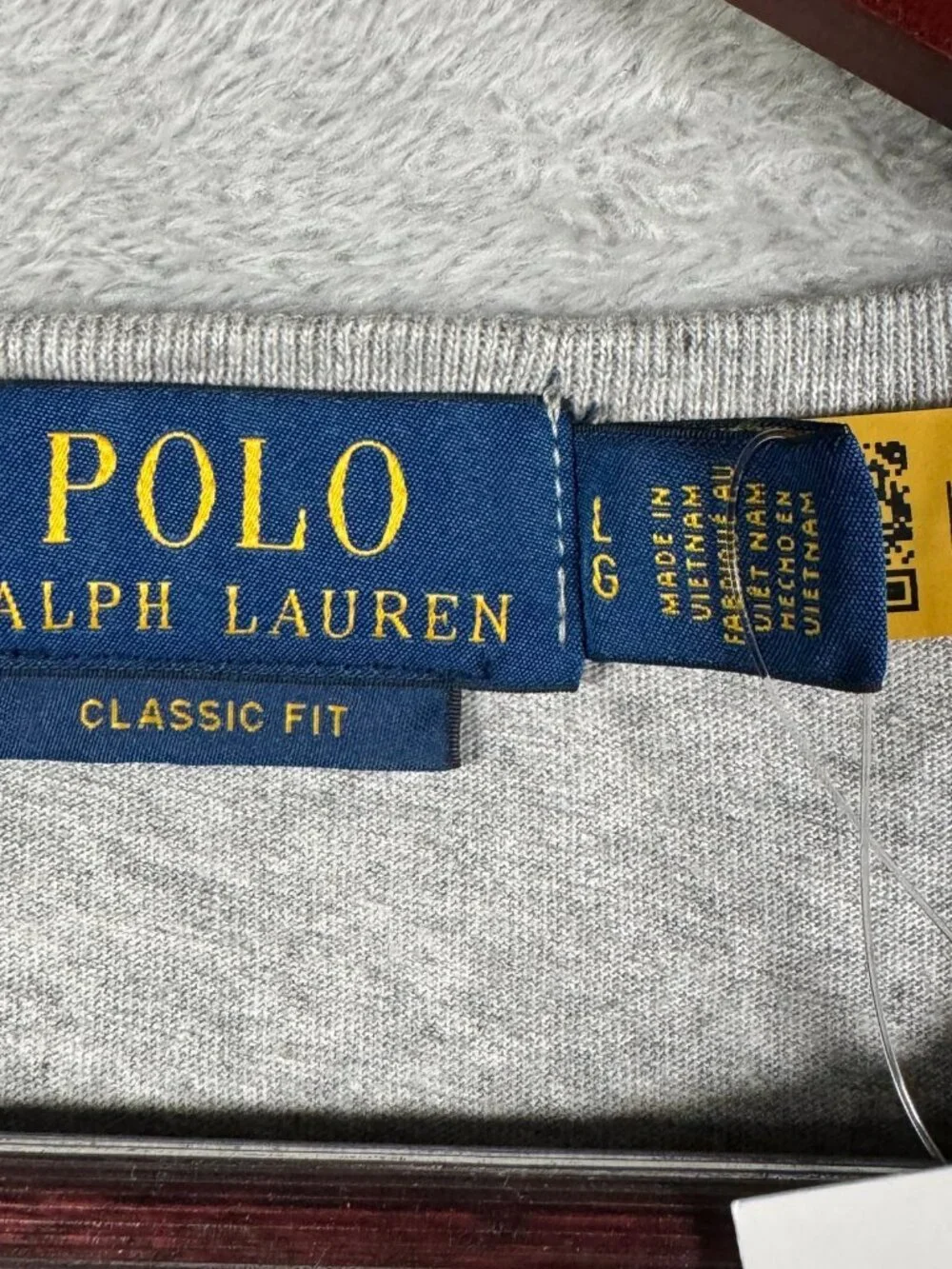 Polo Ralph Lauren T Shirt Mens L Gray Script Logo Embroidered Classic Fit $55